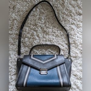 Black and teal Michael Kors shoulder satchel